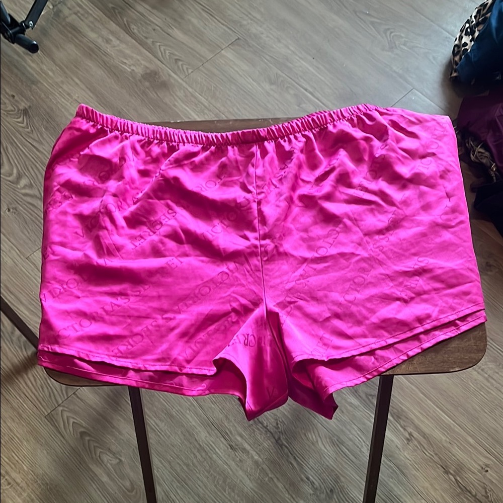 Pink Women's silky sleep shorts